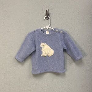 Baby GAP 12-18mo Light Blue Polar Bear Sweater in GUC- great item for bundling!